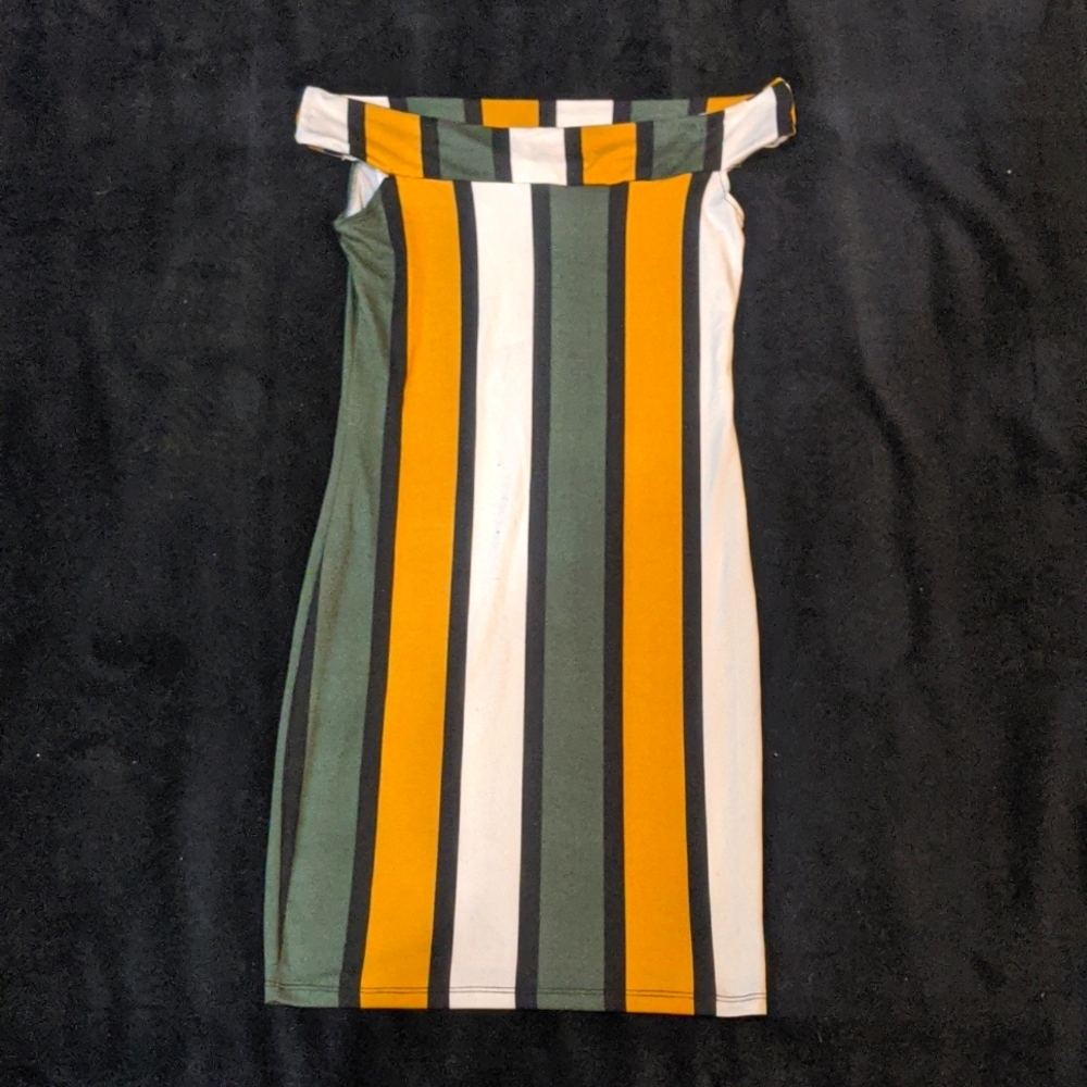 Vertical Striped Bodycon Dress